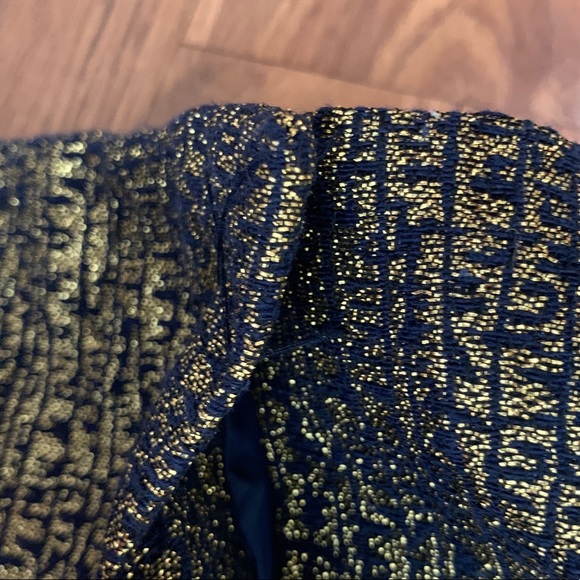 Tucker for Target Metallic Gold&Navy Pencil Skirt - Picture 7 of 8